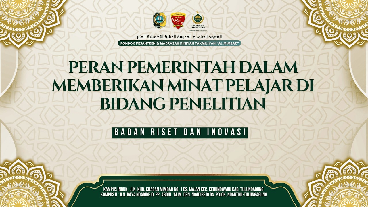 LIVE🔴- Peran Pemerintah Dalam Memberikan Minat Pelajar di Bidang Penelitian