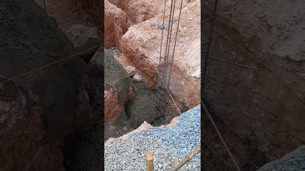 Casting column footings #construction #column