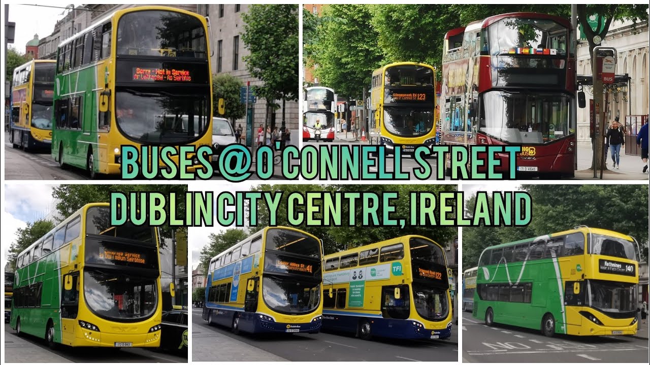 Buses @ O'Connell Street, Dublin City Centre, Ireland - June 2021 [4K]
