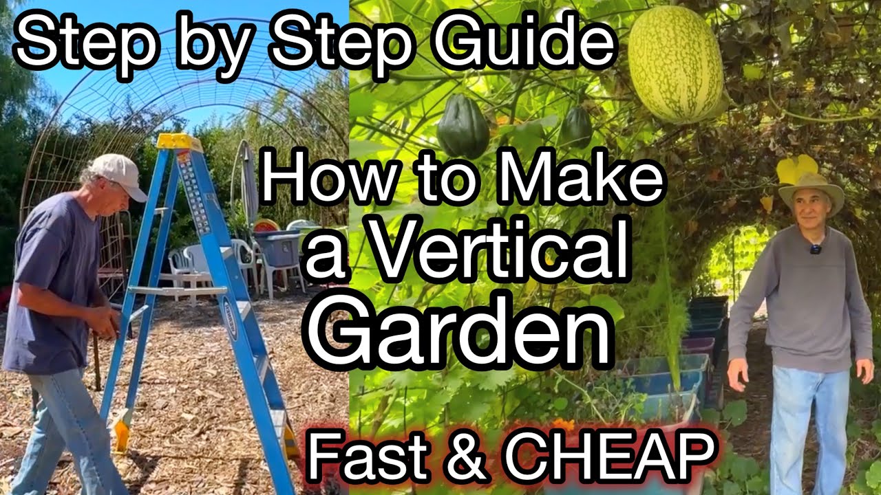 How to Make a Trellis Vertical Garden *Step by Step* for Cucumbers & Squash & More Vegetable Tunnel