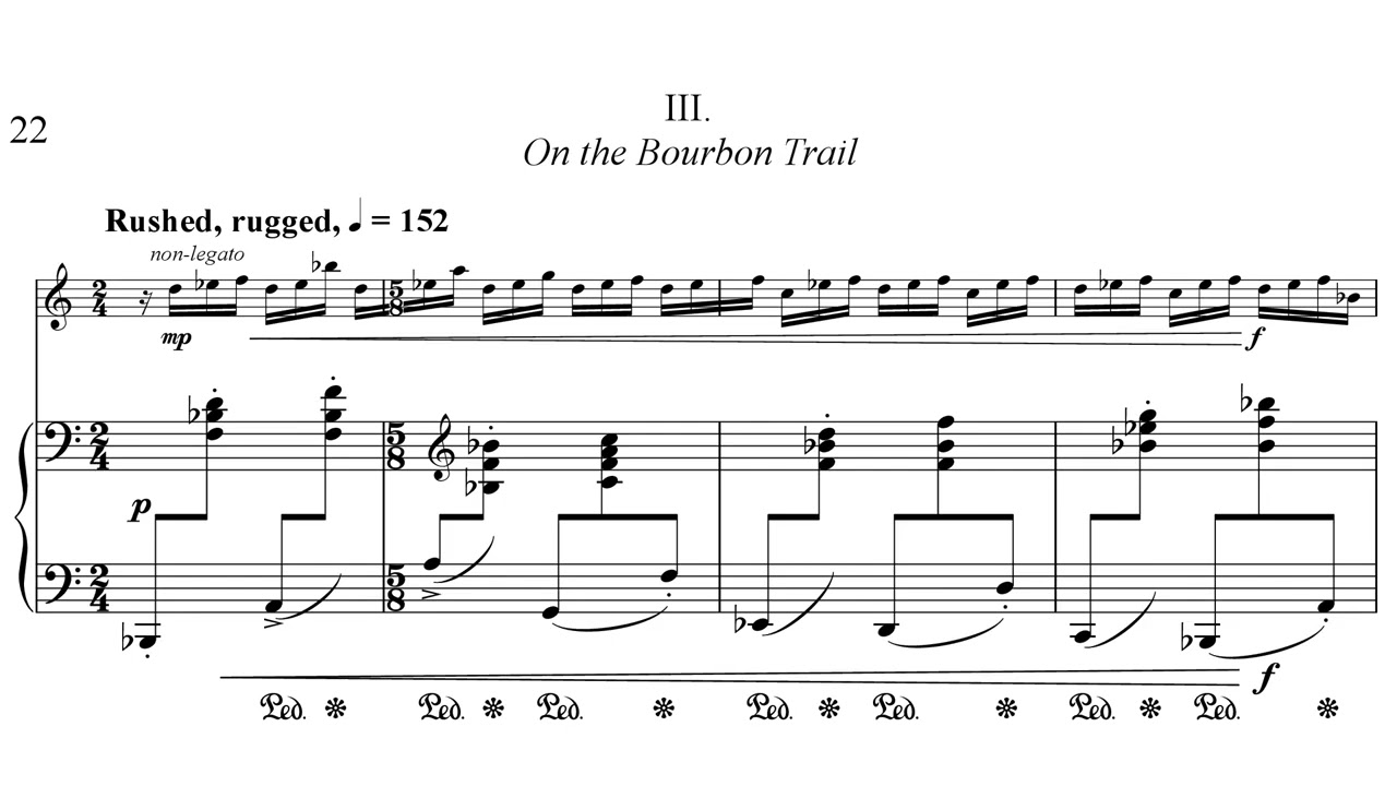 Kentucky Folk Pieces for flute and piano | Brian Ciach