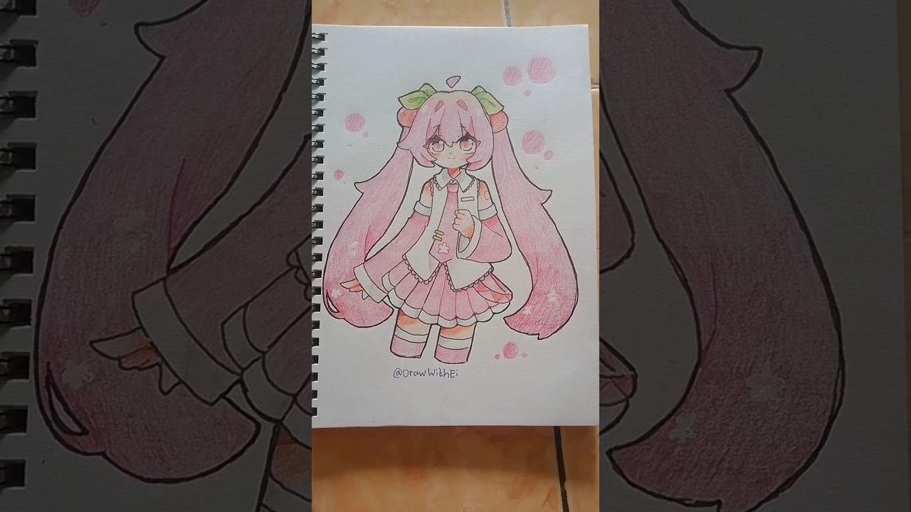 Gambar karakter Sakura Miku 💖🌸 #drawing #art #fanart