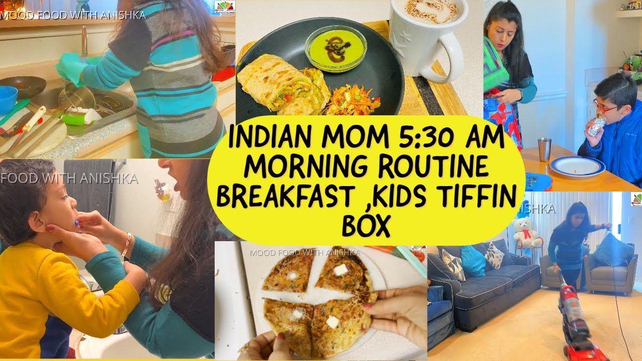 INDIAN MOM 5:30am BUSY & PRODUCTIVE MORNING ROUTINE~BREAKFAST ,KIDS TIFFIN RECIPE~HOPE YOU RELATE