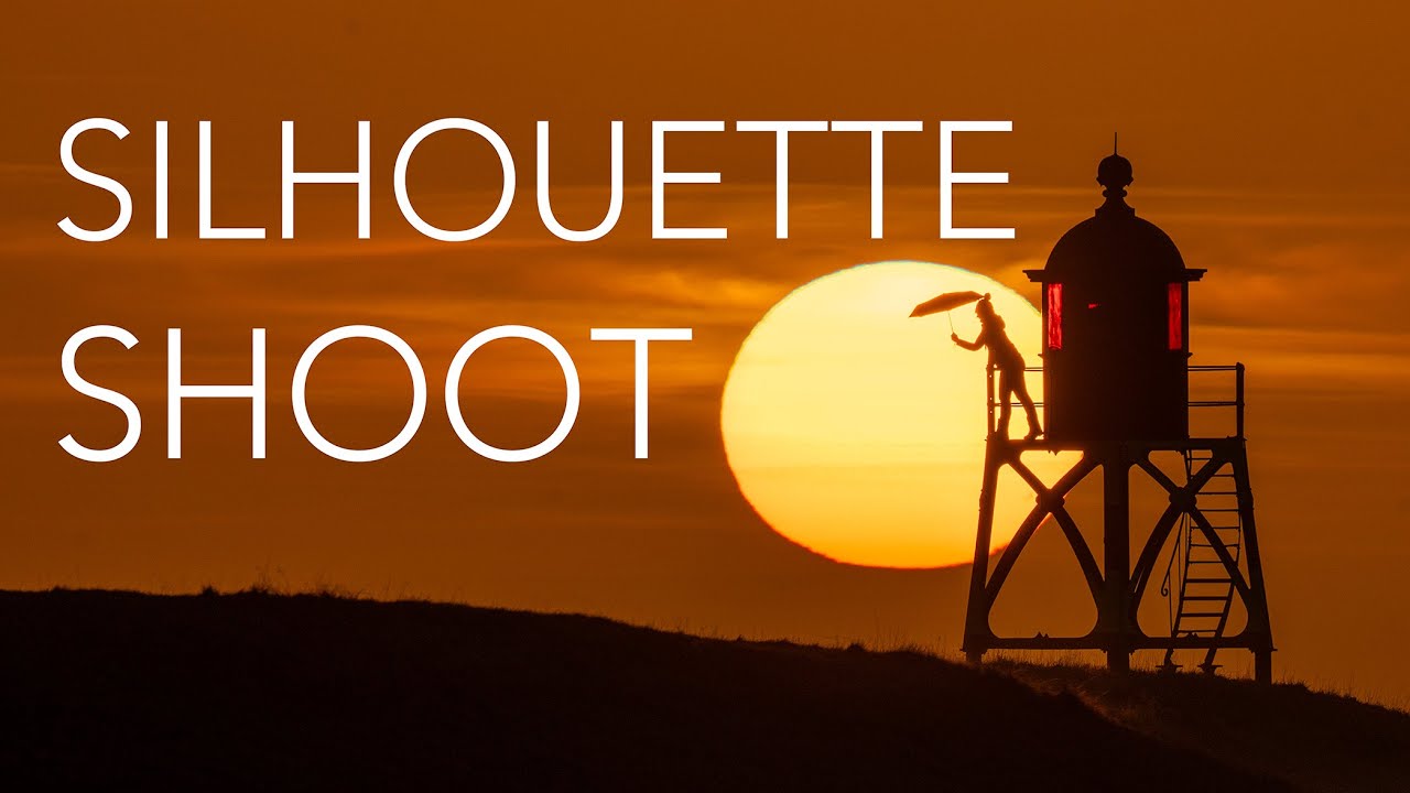 Silhouette of the Northern Lighthouse of Stavoren at Sunset