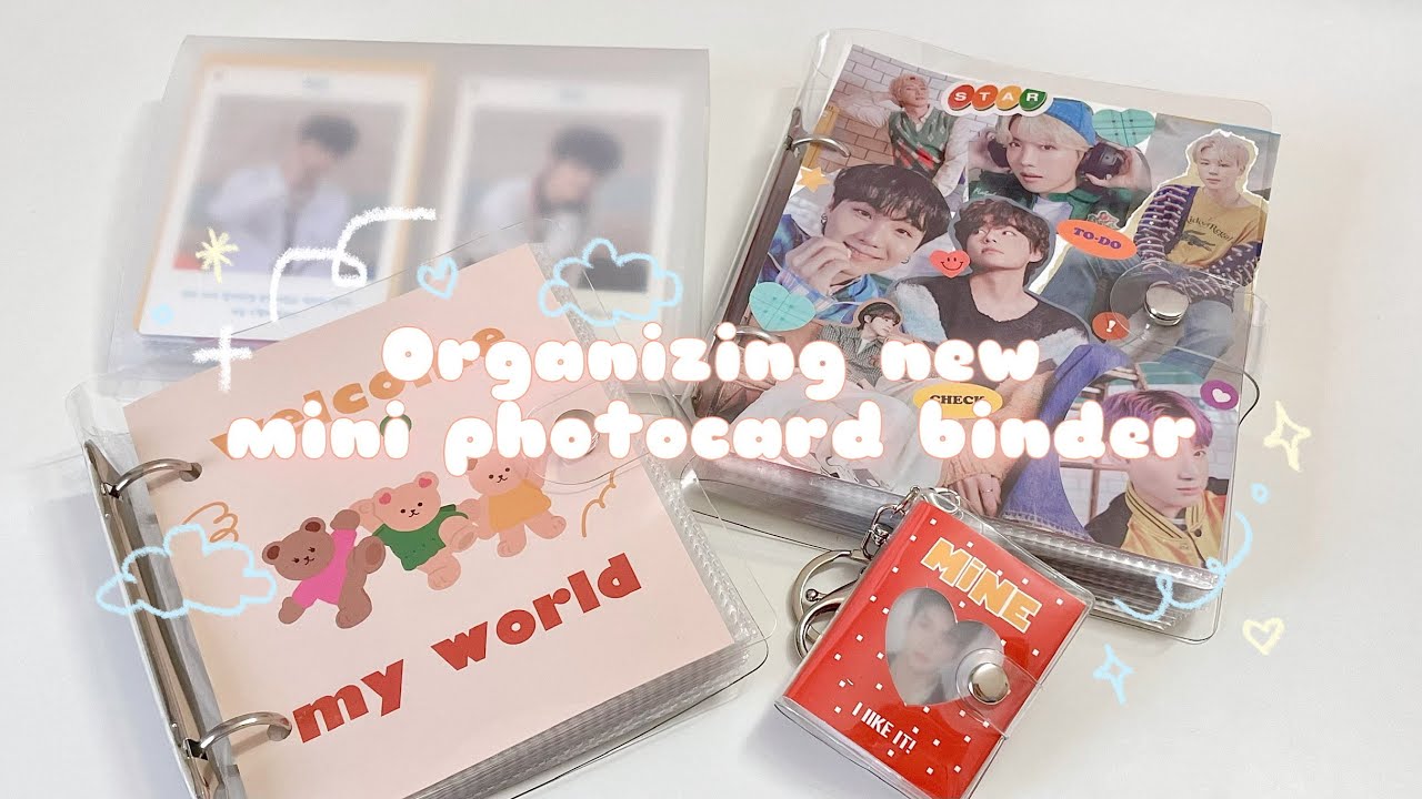 ⁺◟ Organizing and decorating my new mini photocard binder ♡ ˖  ༘˚