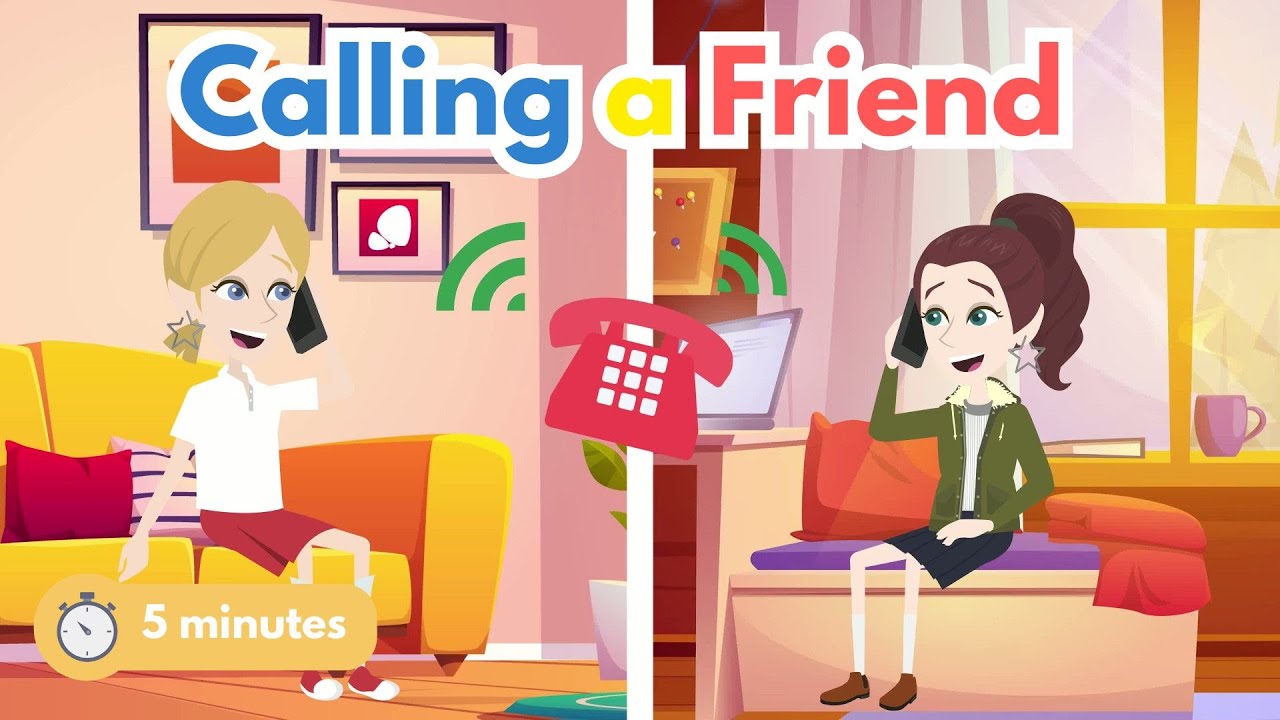 5-Minute English Conversation Practice: Telephone & Phone Call to a Friend