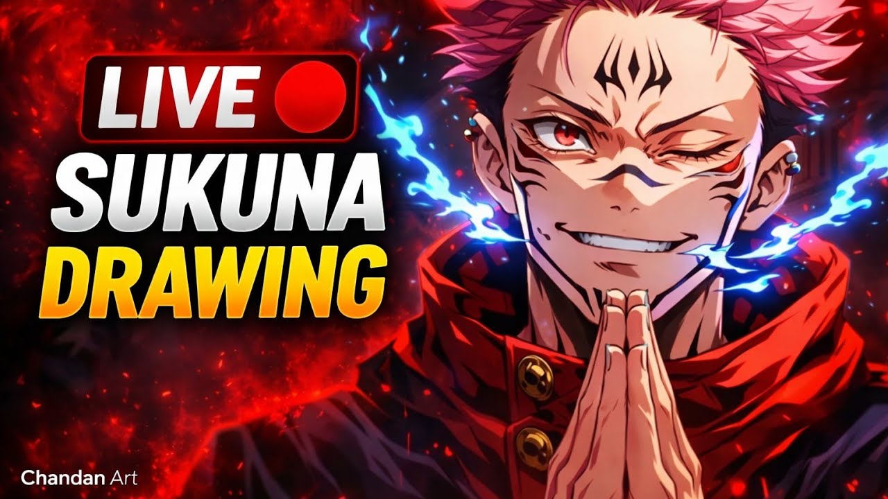 Can I Draw Sukuna Perfectly? 😈 Full Detail Live