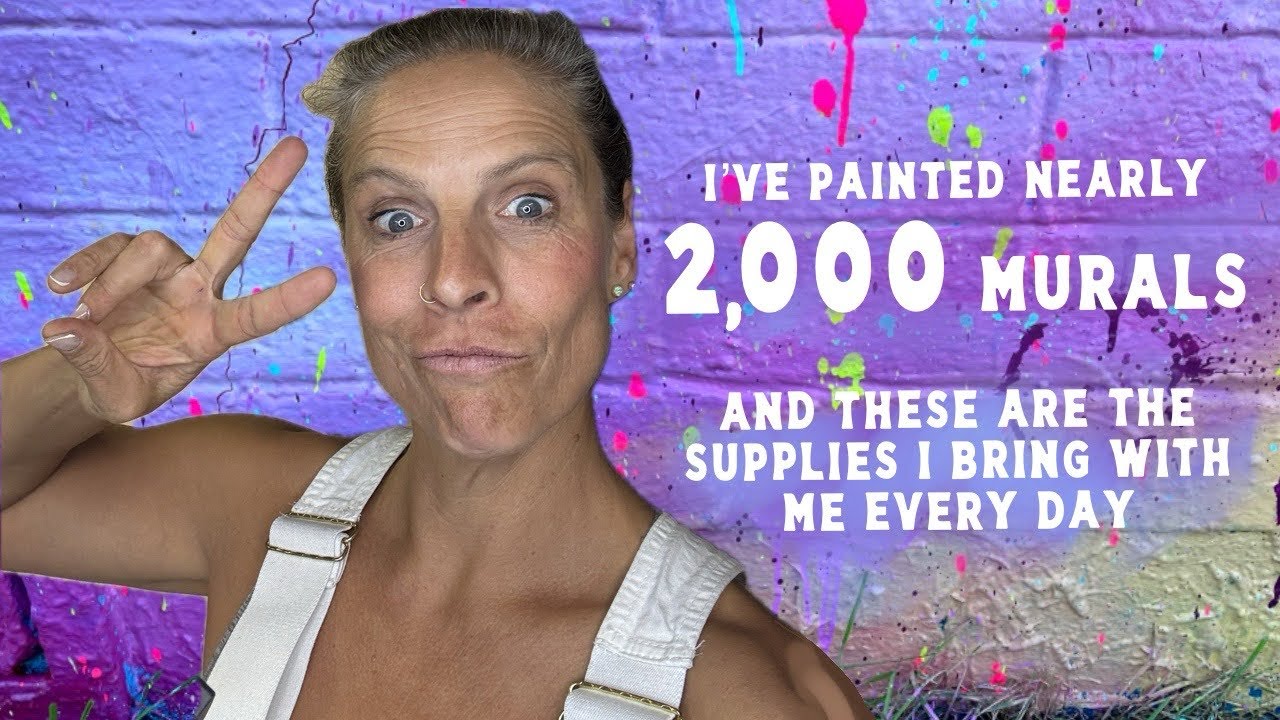 I’ve painted nearly 2,000 murals, and these are the supplies I bring with me every day. 