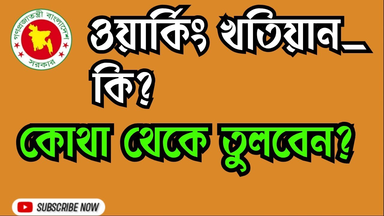 ওয়ার্কি খতিয়ান বা ওয়ার্কিং ভলিউম কি? কোথা থেকে তুলবেন?
