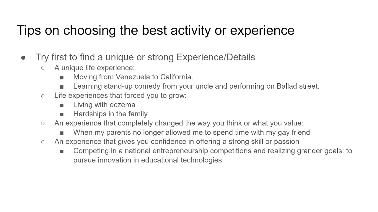 UC Prompt #8 Open Essay Uniqueness