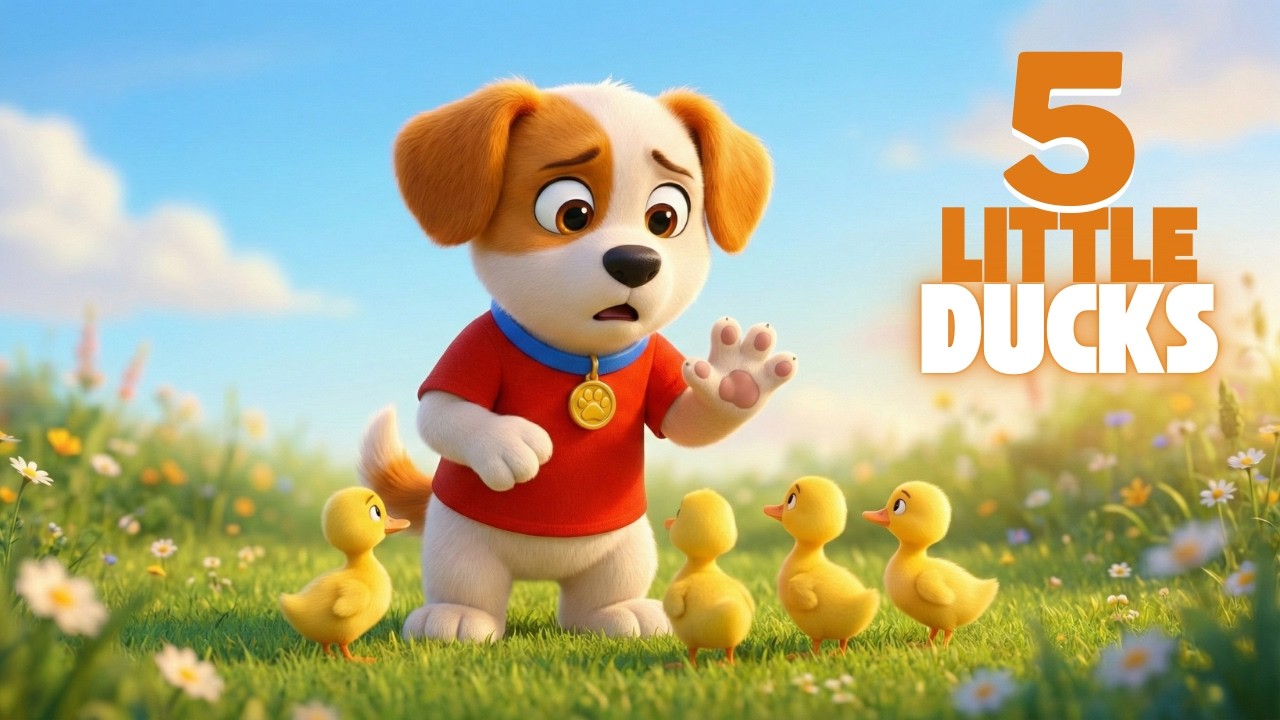 5 Little Ducks 🐥🐥🐥🐥🐥 | Sing Along with Toby 🐶