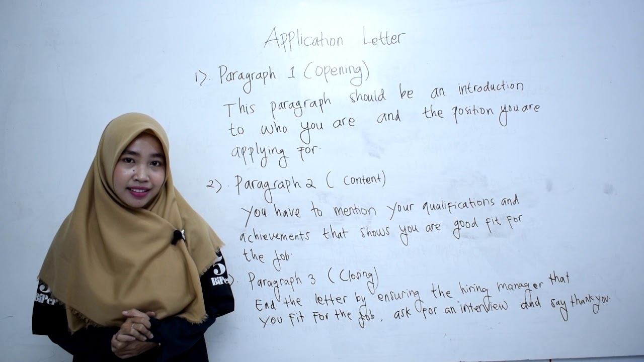 APPLICATION LETTER - BAHASA INGGRIS - KELAS 12