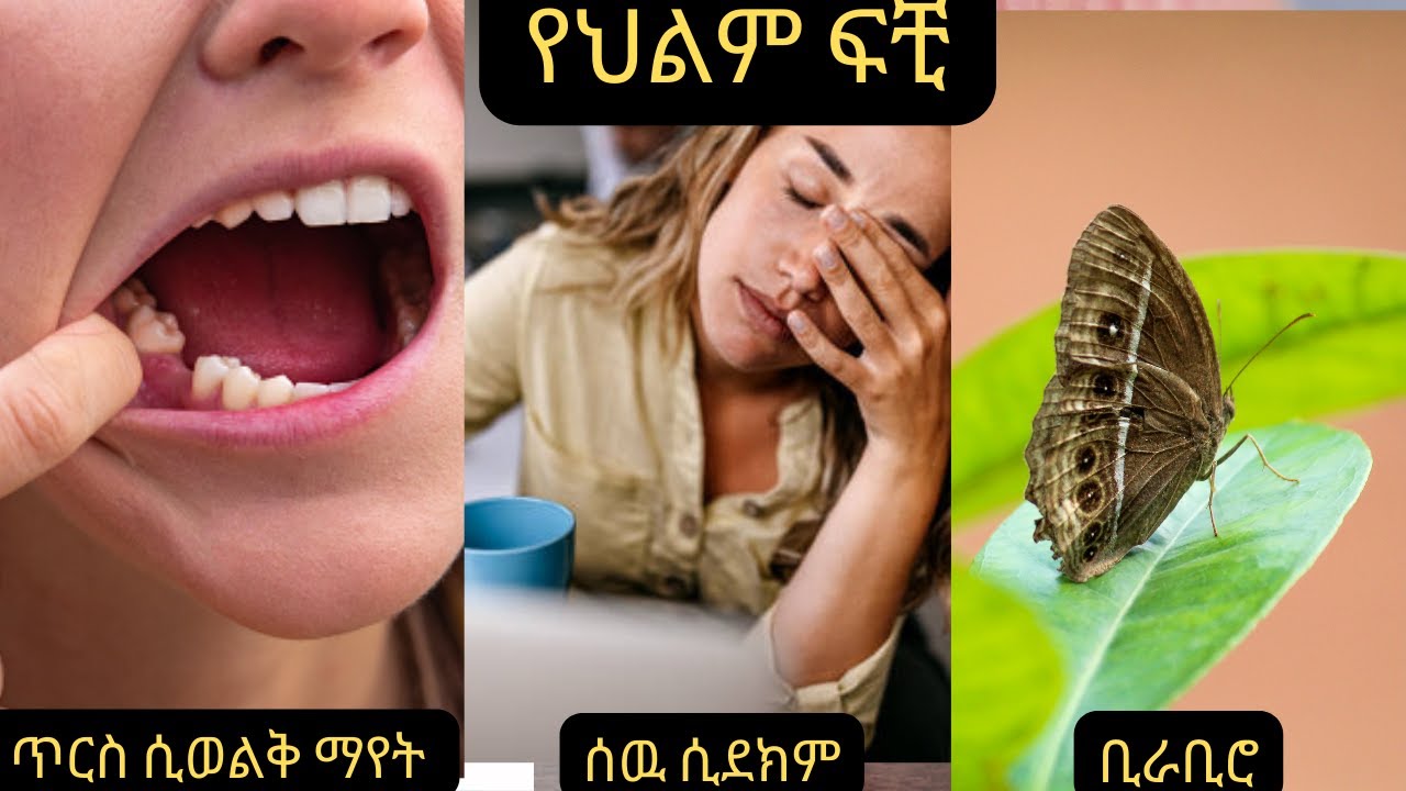 ቢራቢሮ ፣ ሰዉ ሲደክም ፣ ጥርስ ሲወልቅ ማየት