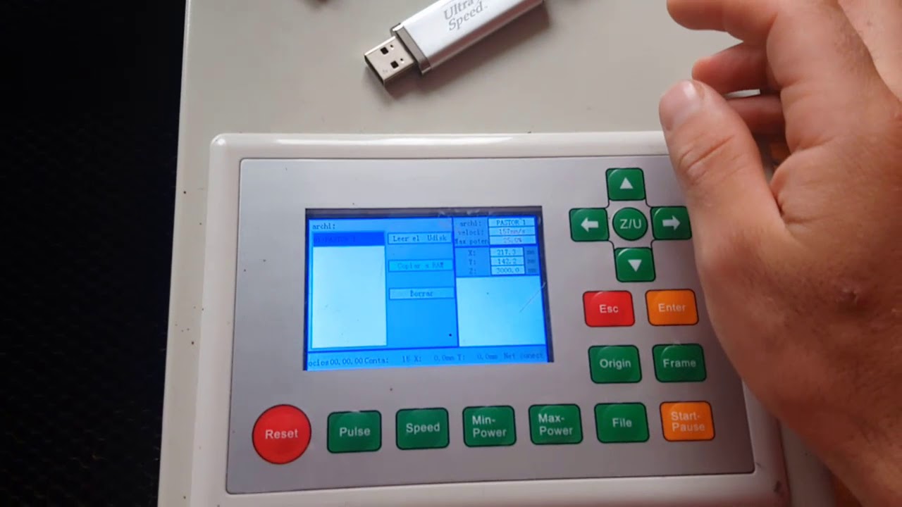 UTILIZAR MÁQUINA LÁSER SIN CONEXIÓN - USB - A DISTANCIA