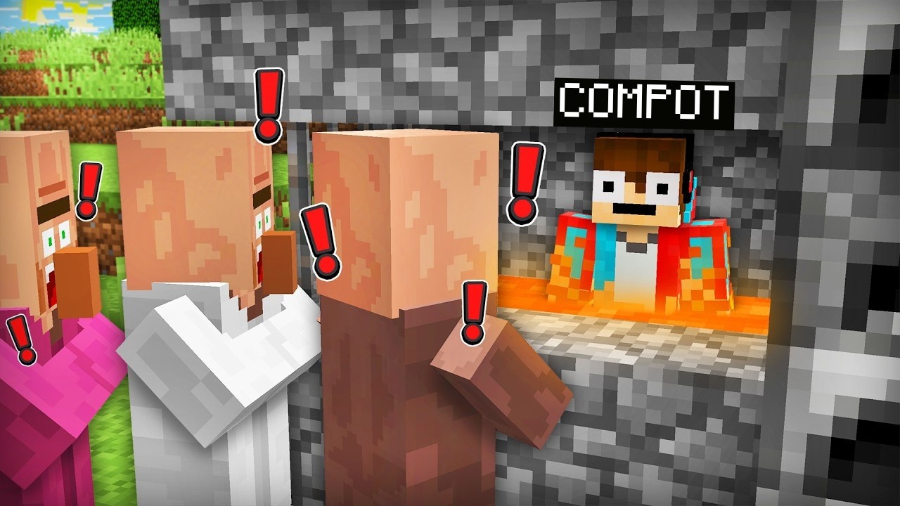 LES VILLAGEOIS PENSENT QUE JE SUIS DEVENU FOU DANS MINECRAFT | Compot Minecraft