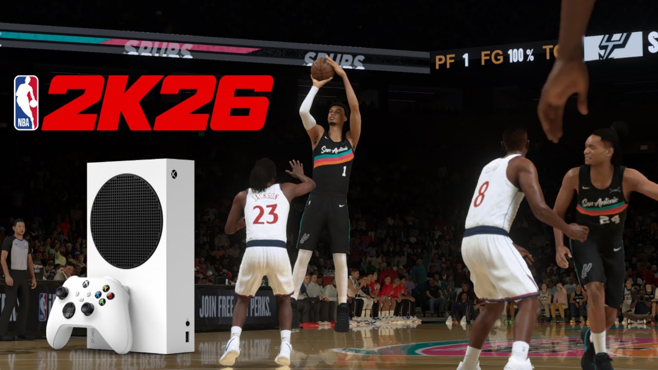 Spurs vs Clippers - NBA 2K26 Xbox Series S Gameplay