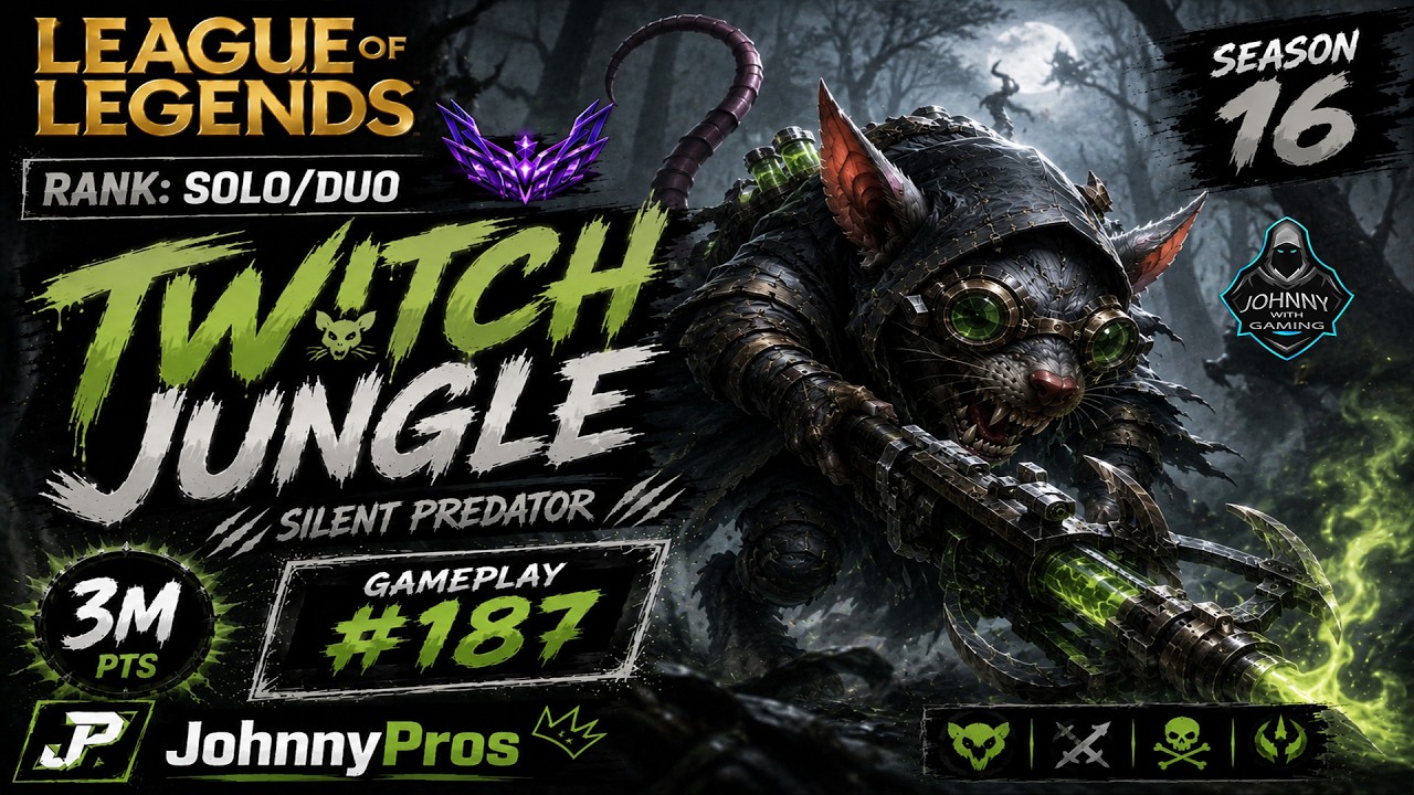 LOL The Plague Rat Twitch Jungle AD 3 Million Mastery Points | Season 16 | Gameplay 187 (2026)