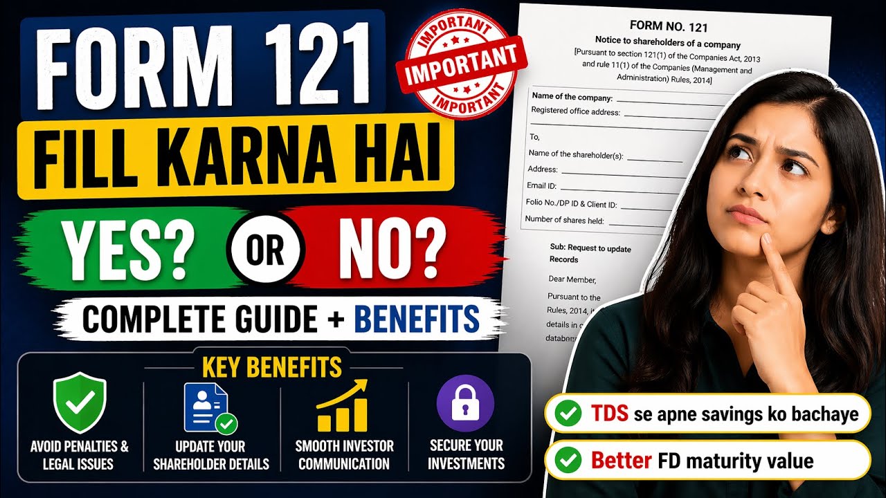 How to save TDS on FD? Form 121 Explained 🔥 (Must Watch)