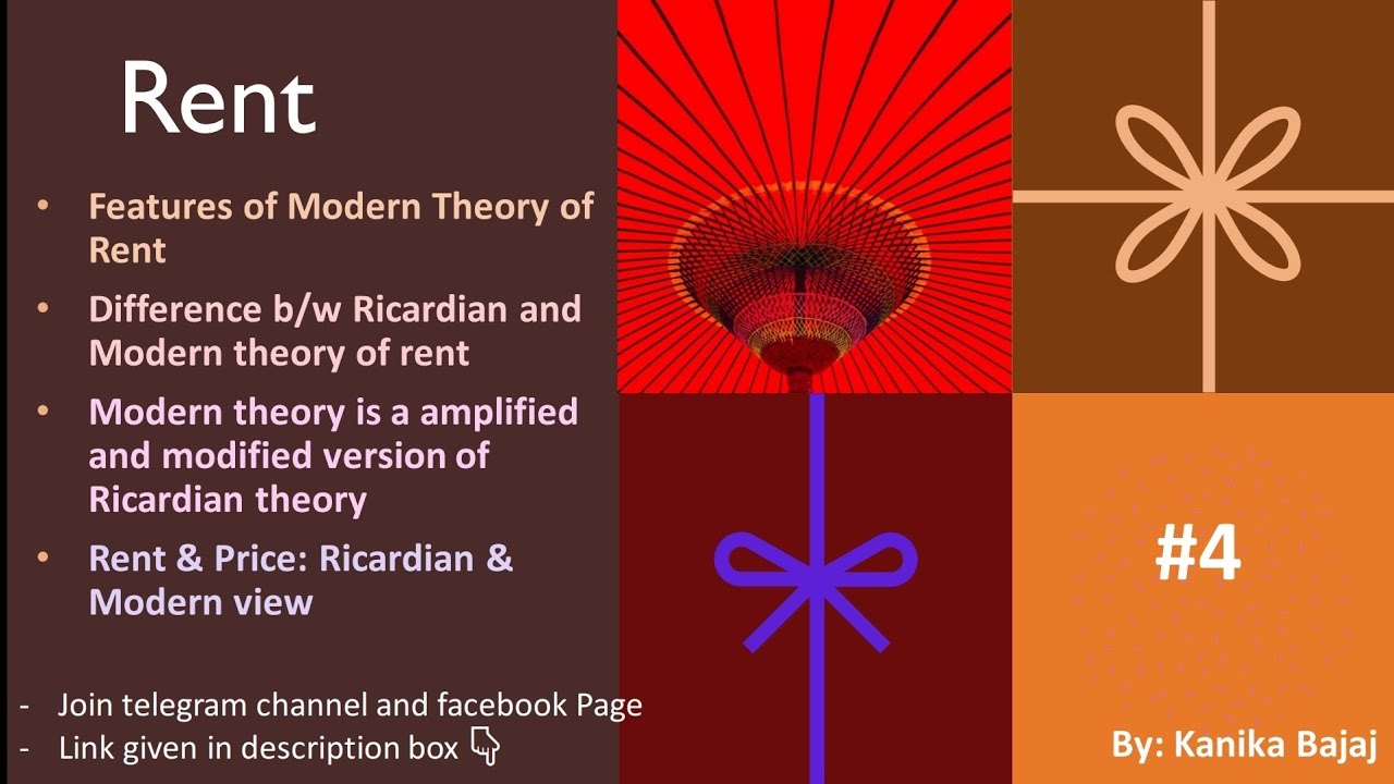 Features- Modern theory of Rent, Difference b/w Ricardian & Modern theory, Rent & Price |Part-4|EK:)