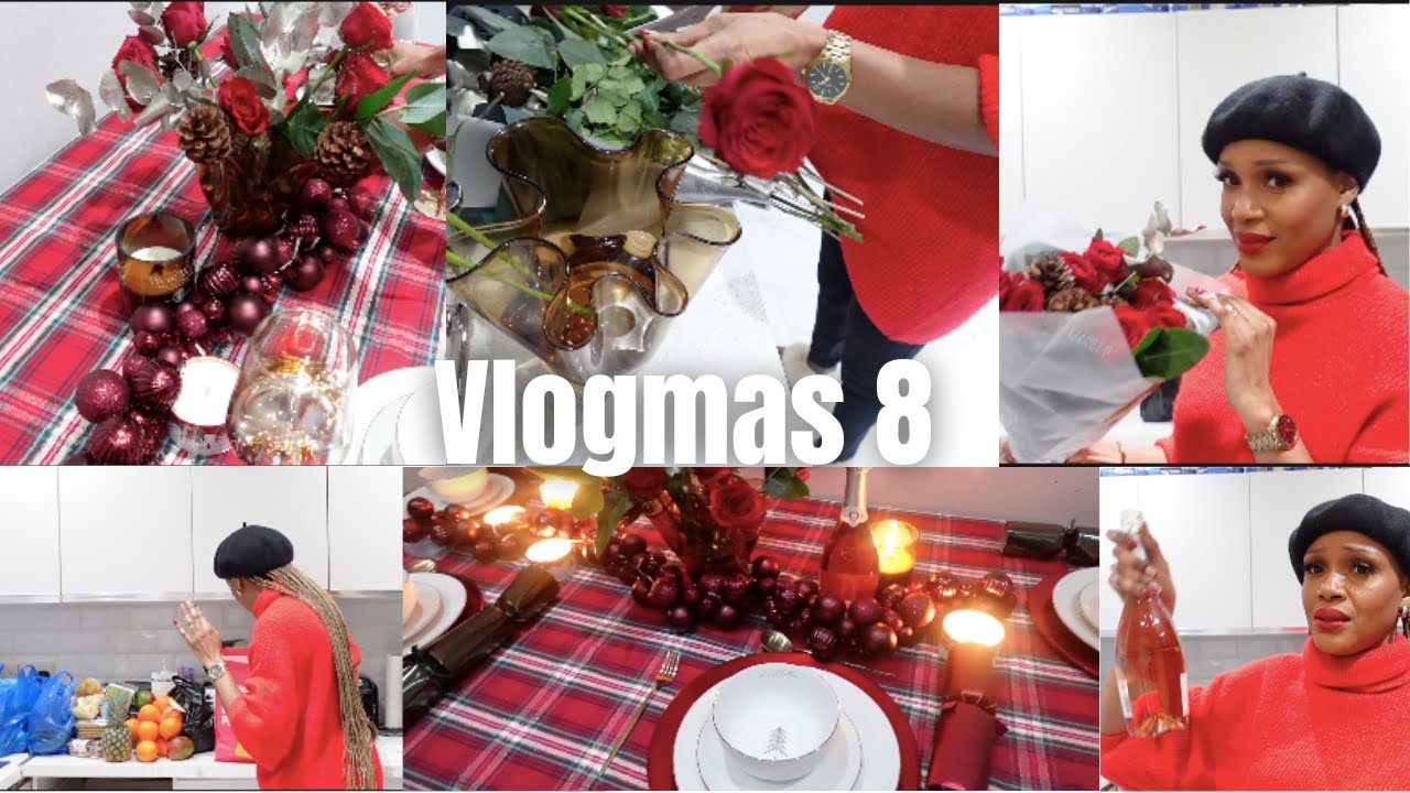 DECEMBER DAY IN A LIFE VLOG | The Ultimate Christmas Food Haul, Christmas table set up