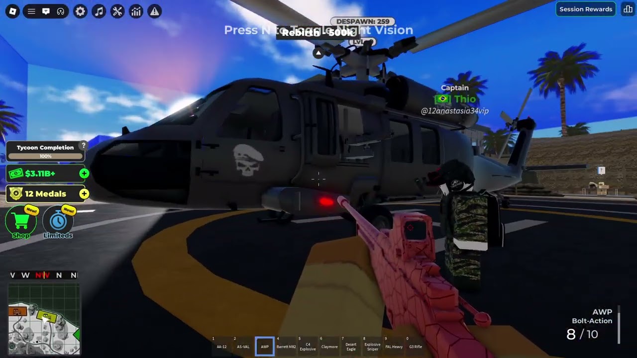 AH 64 Apache Longbow Dominance! Ultimate Helicopter Combat in War Tycoon Roblox
