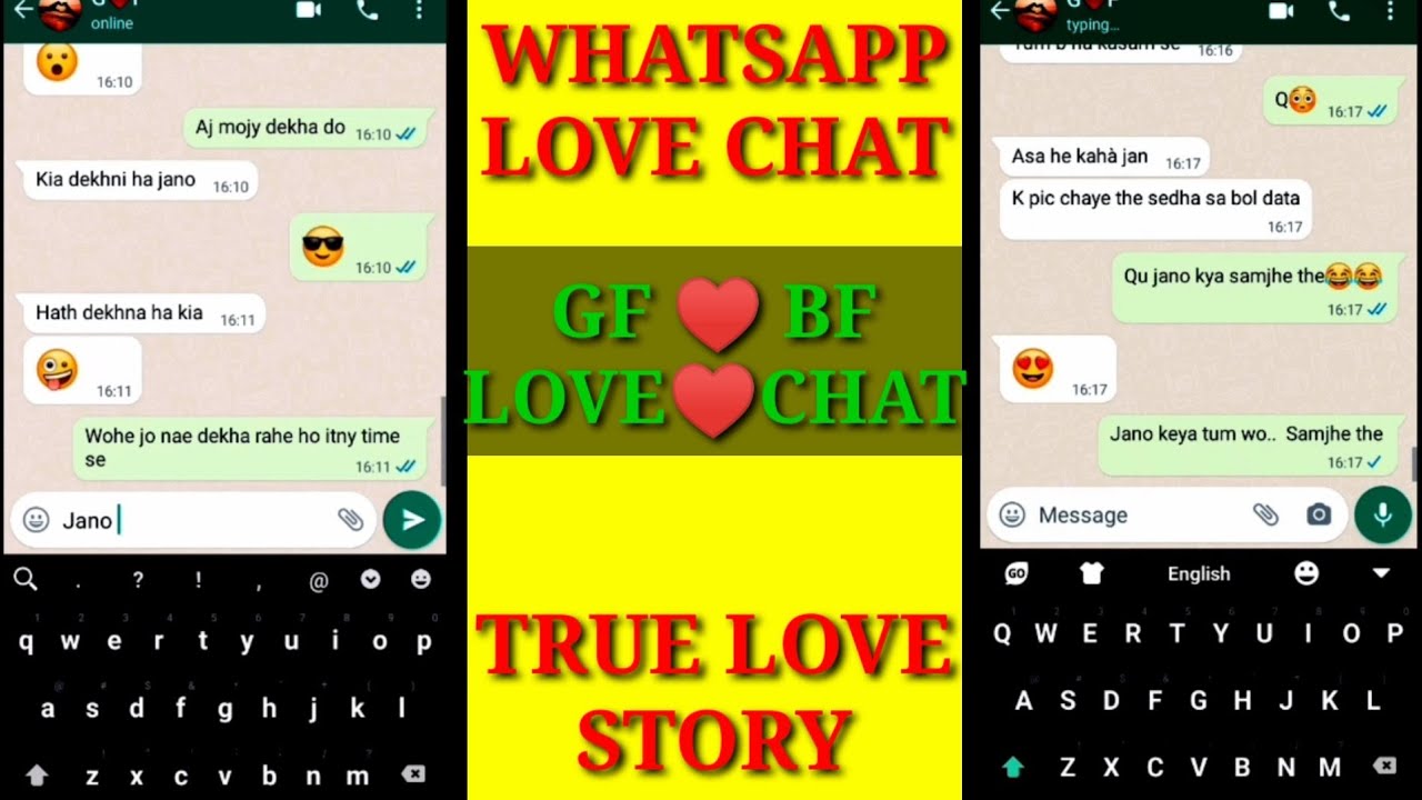 Romantic Whatsapp Chat Between Gf Bf || True Love Story || Whatsapp Funny Chat !