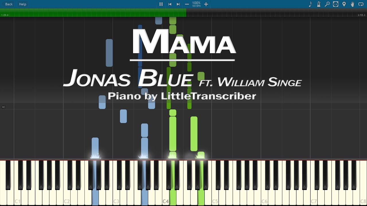 Jonas Blue - Mama (Piano Cover) ft William Singe by LittleTranscriber