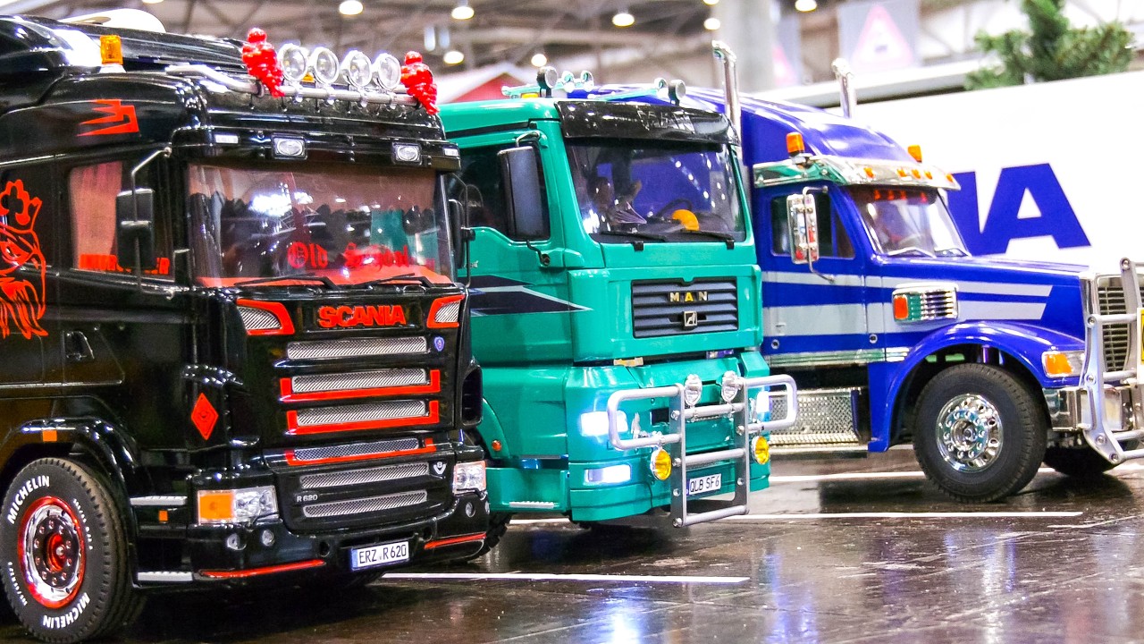 IMPRESSIVE RC TRUCK COLLECTION!! RCMODEL TRUCKS, RC HEAVY HAULAGE, RC SCANIA, MAN, AROS, ACTROS