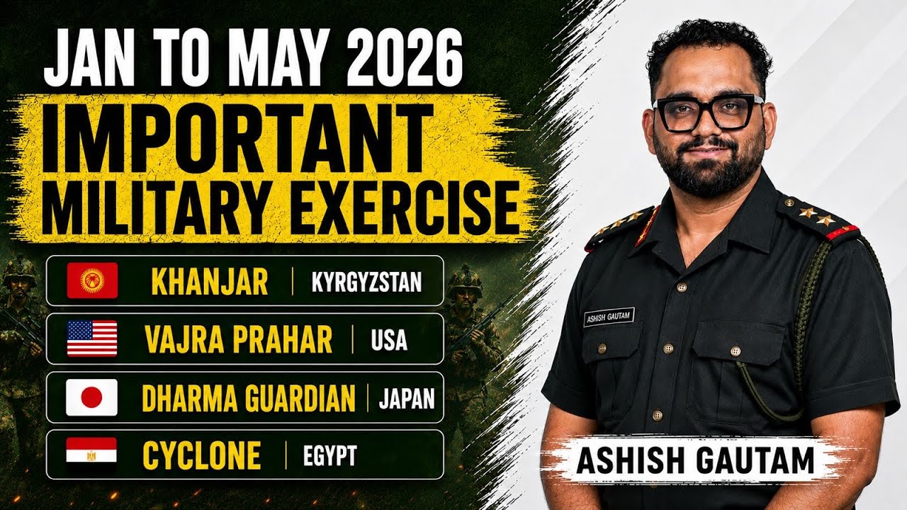 🔥 Important Military Exercises 2026 | Jan to May Current Affairs | CA By Ashish Gautam