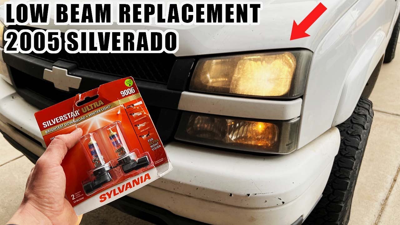 How To Replace LOW BEAM Headlight Bulbs! 2005 Chevy Silverado 1500 | 99-06 GMC Sierra