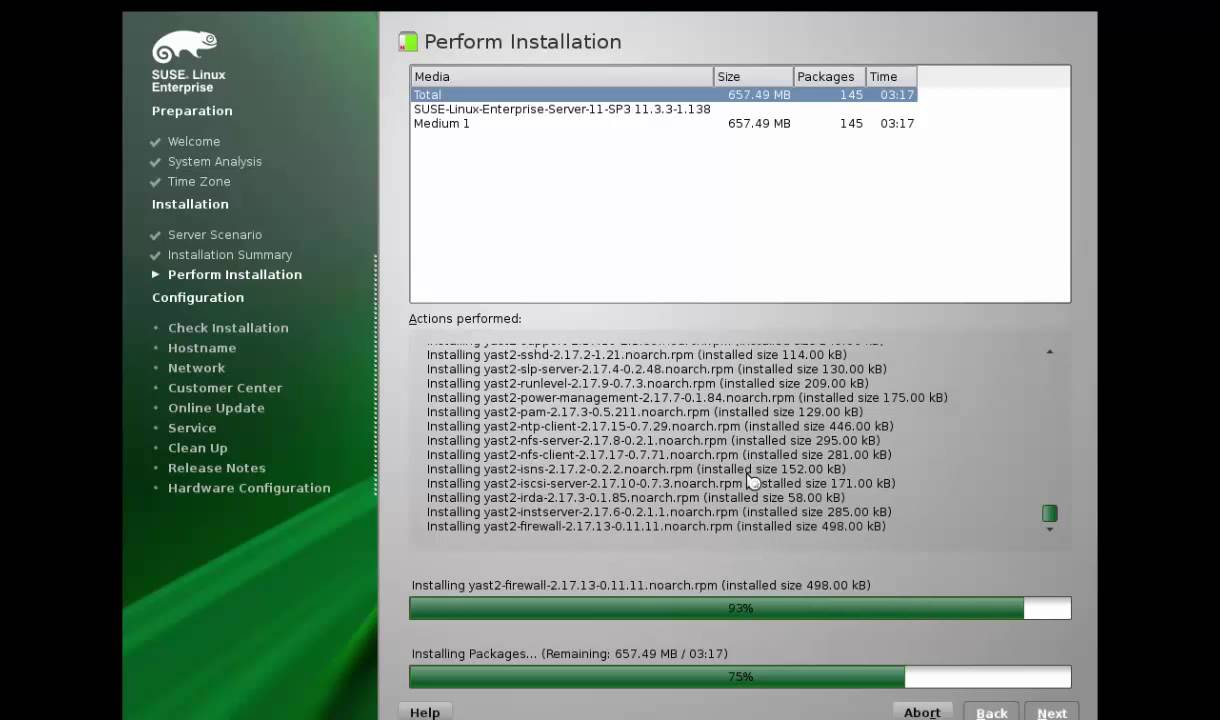 Install OpenScape Business S Part I -  Install SUSE Linux Enterprise 11 64 bit SP3