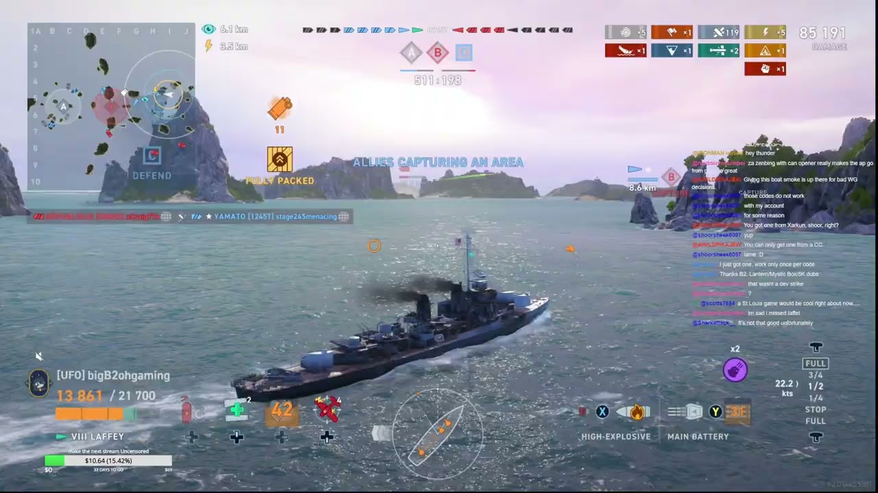 Laffey - World of Warships Legends Stream Highlight
