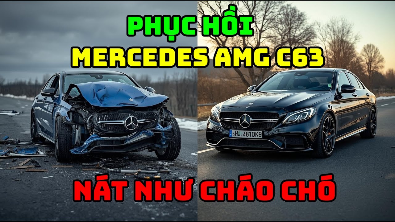 Phục Hồi Siêu Xe Mercedes - AMG C63 Sau Tai Nạn Khinh Hoàng Và Cái Kết!