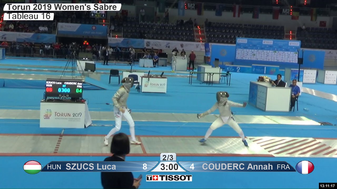 2019 239 T16 08 F S Individual Cadets Torun POL WCH RED COUDERC FRA vs SZUCS HUN