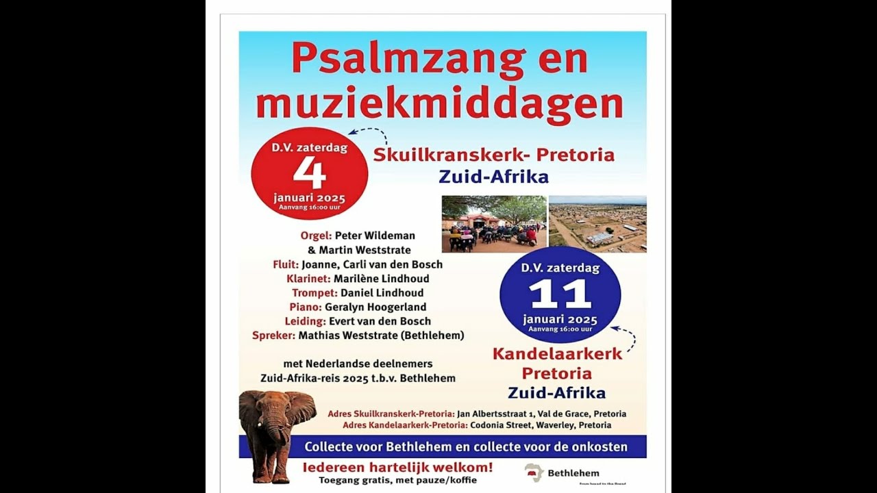 Psalmzang en muziekmiddagen