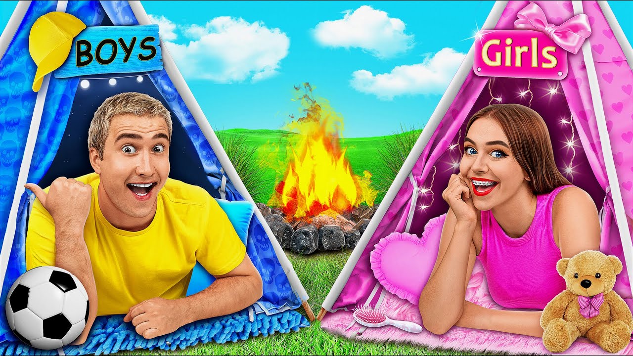 Kempování Výzva | Chlapci vs Dívky Výzva Multi DO