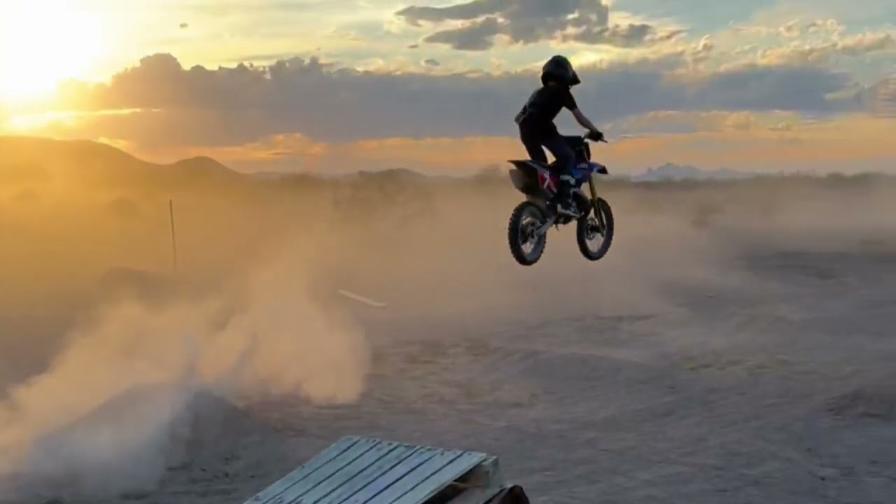 Riding new pit bike track (SICK TRIPLE)