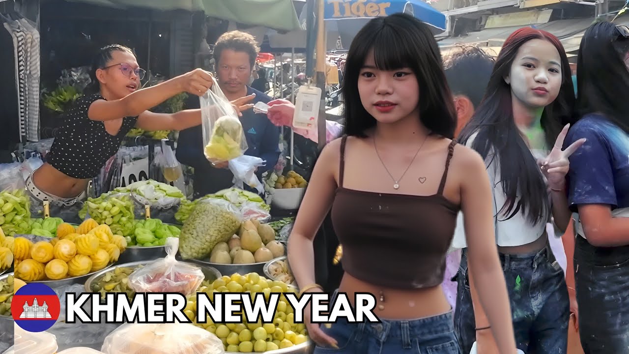 Amazing Cambodia! Khmer New Year Celebration ! Toul TomPoung Street Food & Real Local Lifestyle 