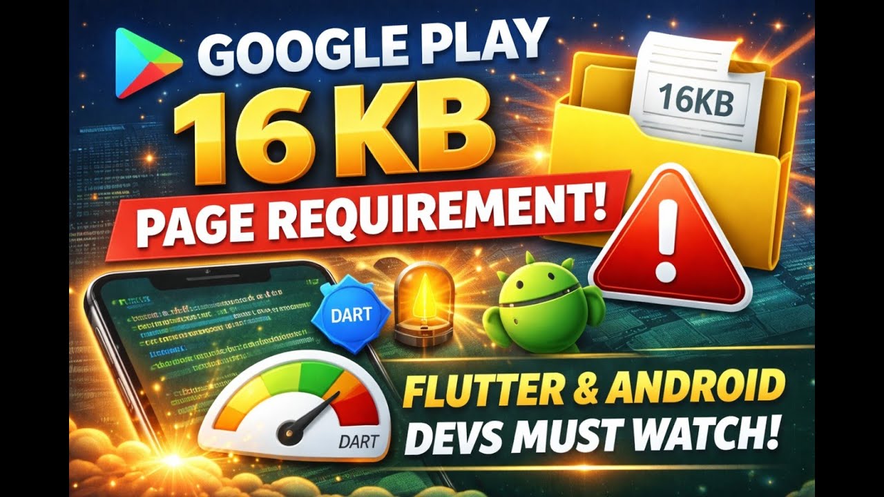 🚨 Google Play 16 KB Page Requirement | Flutter & Android Devs Must Watch! 🚨#flutter #android #dart