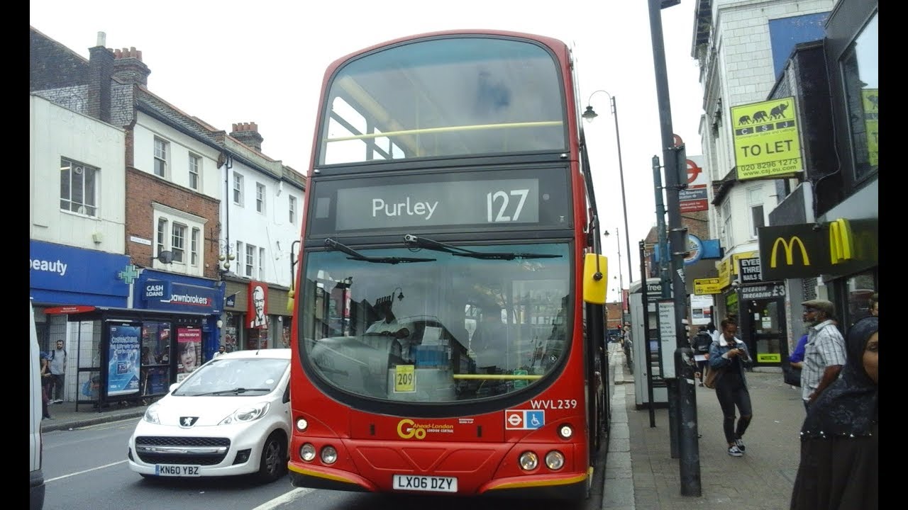 *FULL ROUTE VISUAL* Route 127: Purley - Tooting Broadway
