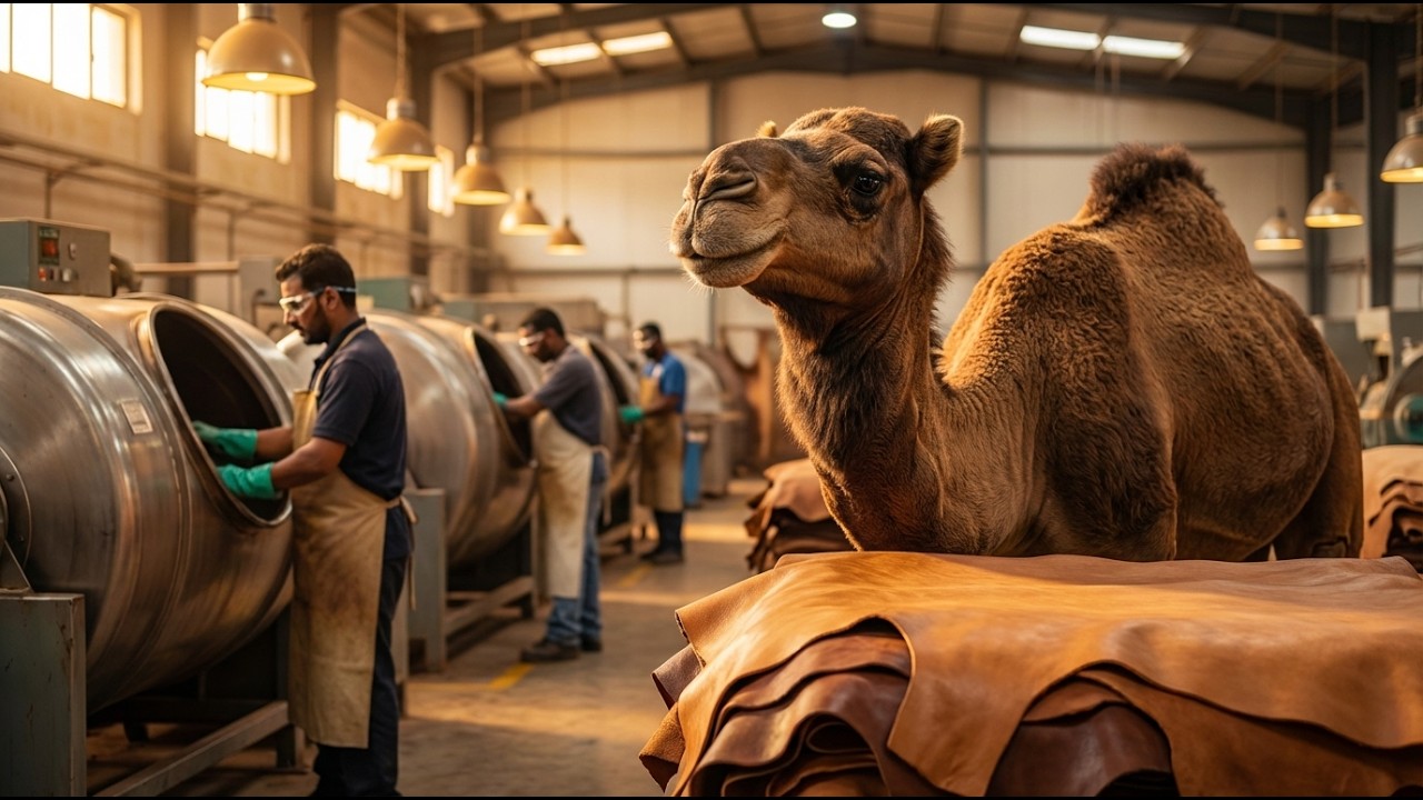 Inside a Modern Camel Leather Factory | Luxury Leather Made Step by Step