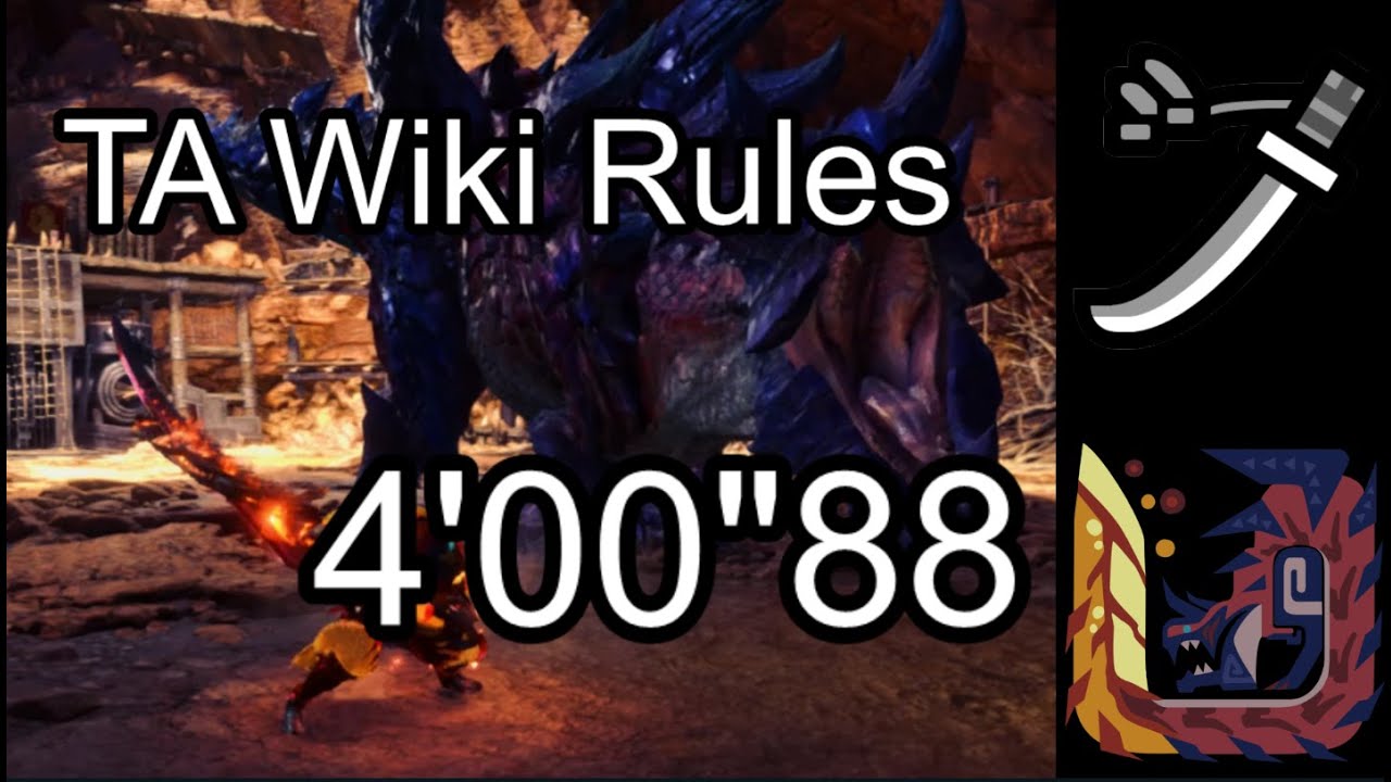 [MHWI] Glavenus Solo TA Rules Longsword LS Speedrun 4'00