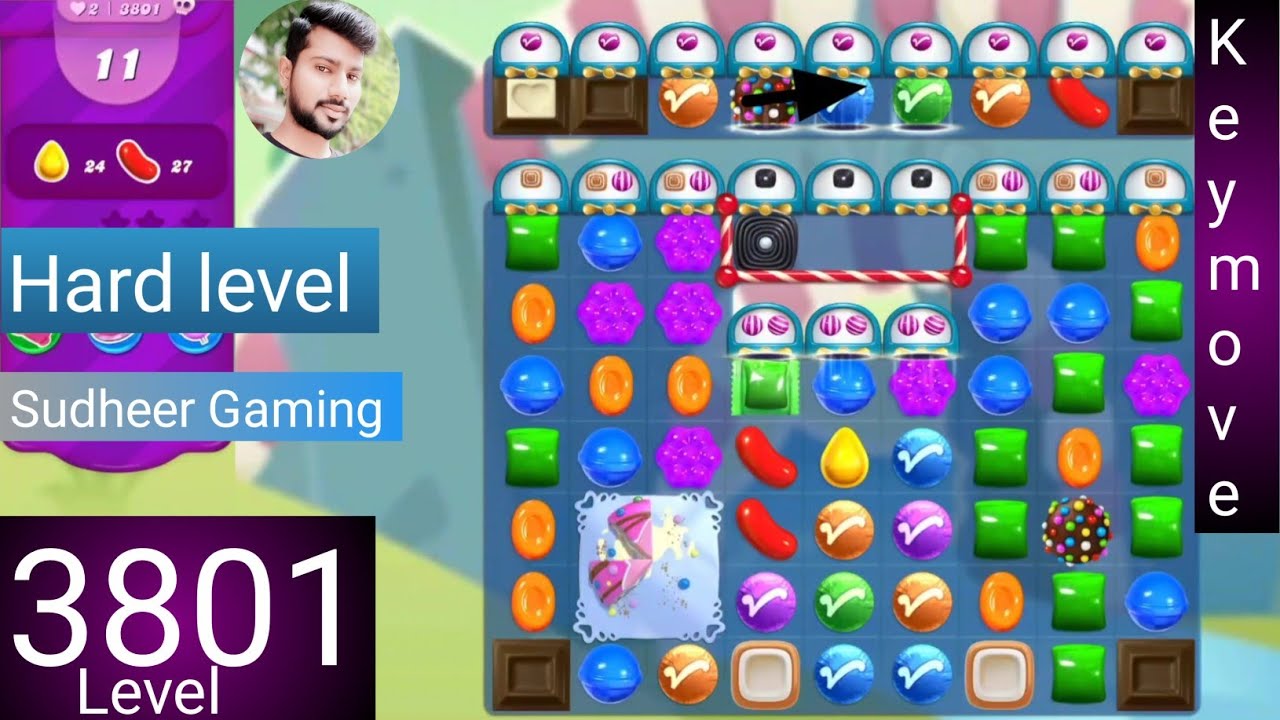 Candy crush saga level 3801 । No boosters । Hard level । Candy crush 37801 help। Sudheer Gaming