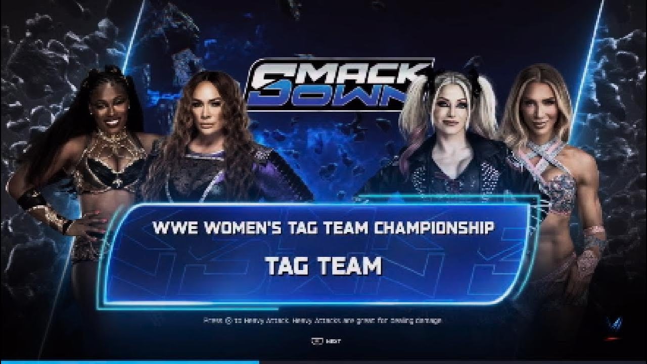 The Irresistible Forces vs Alexa Bliss & Charlotte Flair Women Tag Team Title Match