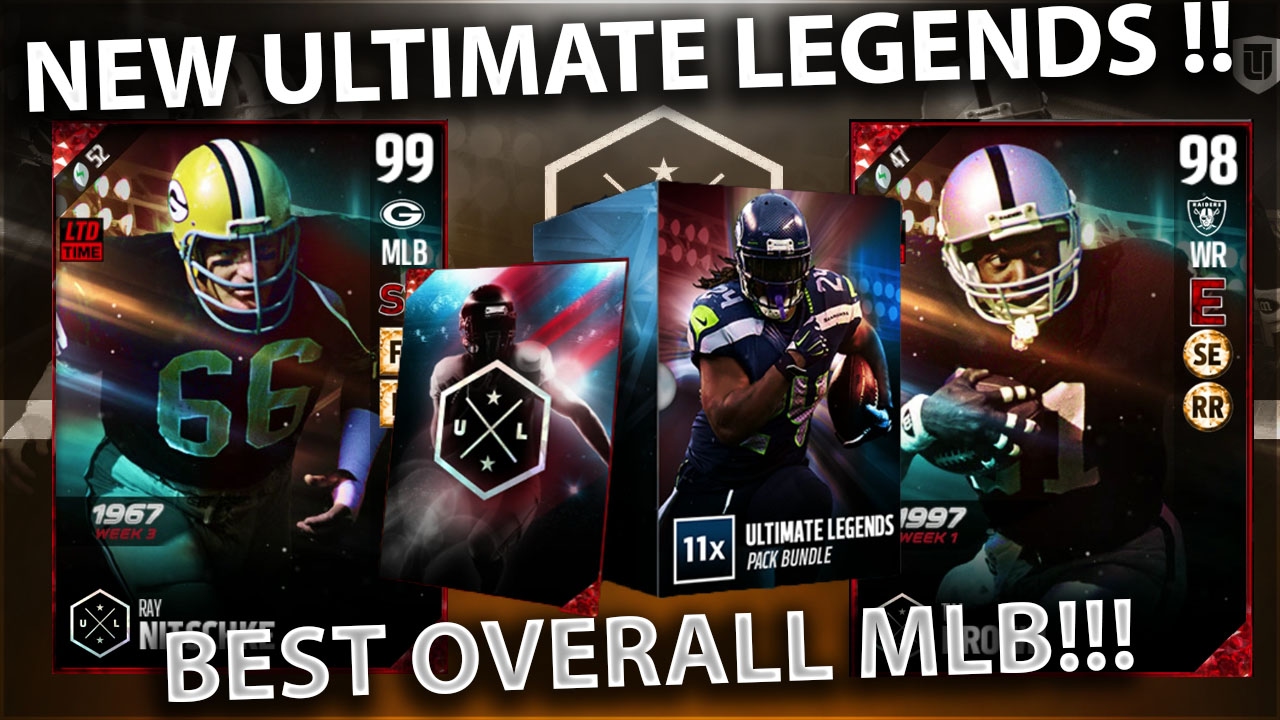 ULTIMATE  LEGENDS TIM BROWN AND RAY NITSCHKE! BEST MLB IN THE GAME! - Madden Ultimate Team 17