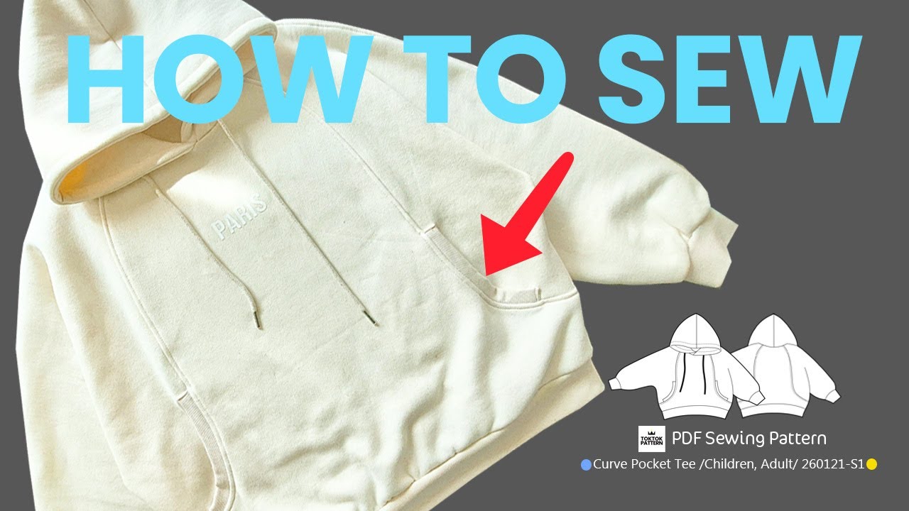 커브포켓티(아동,성인) / How to sew a pocket-B / DIY / PDF Sewing Pattern/260121-S1
