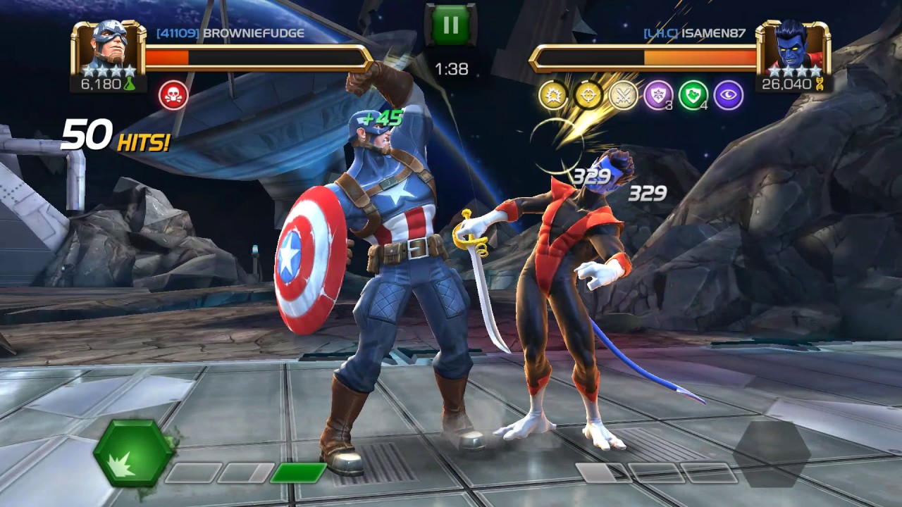 AW Boss NightCrawler vs WW2 Cap marvel contest of champions