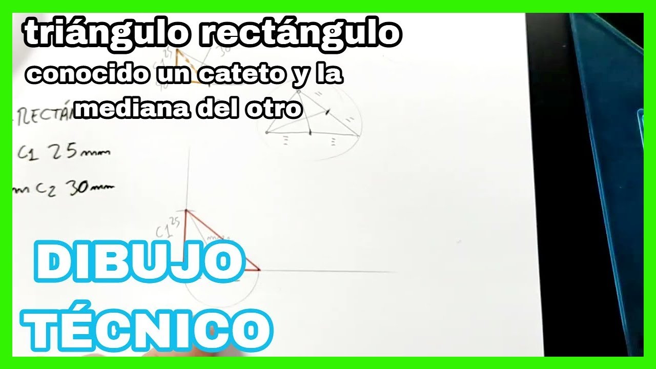 TRIÁNGULOS - rectángulo, dado un cateto y la mediana del otro cateto🤔