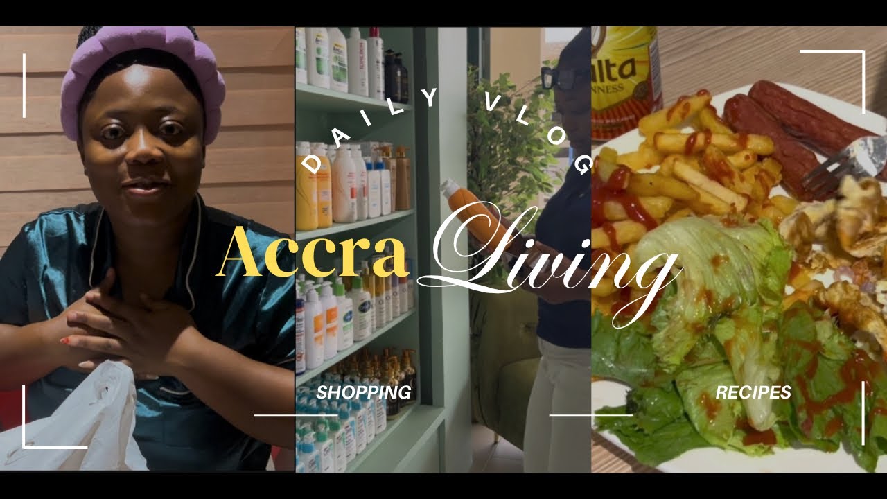 Accra living vlog.Ep1 / Cooking+church, skincare shopping/ life of an ambivert #livinginghana #vlog 