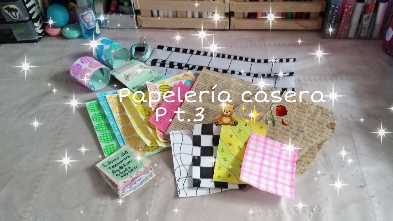Papeler&iacute;a Casera p.t.3 🧸✨ sin imprimir 🎨🖇️🤠/ Imitando papeler&iacute;a famosa 🥀🎞️💫 Xim Study Notes 📰✨
